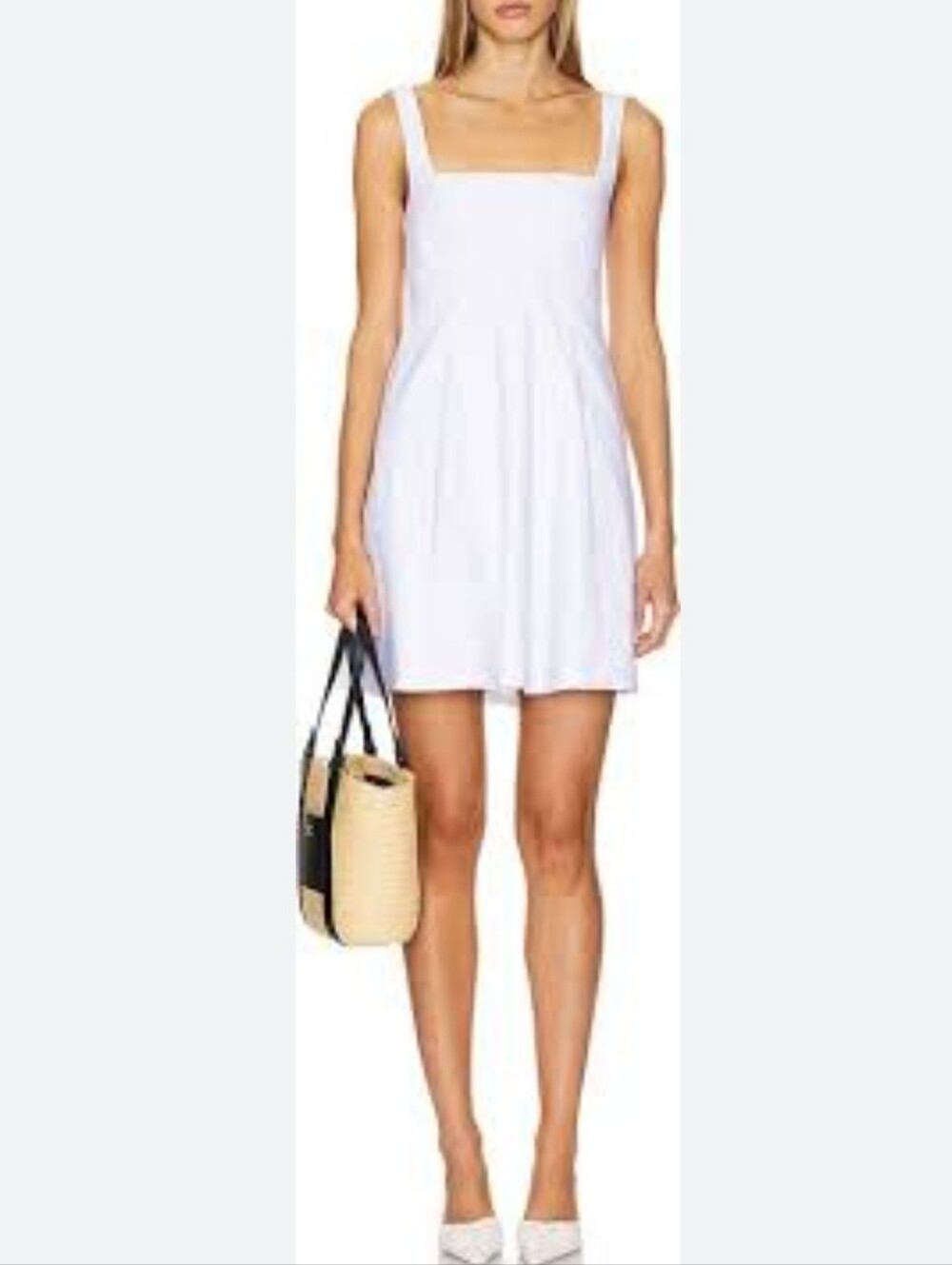 Lovers + Friends White Square-Neck Mini Dress size XS like new